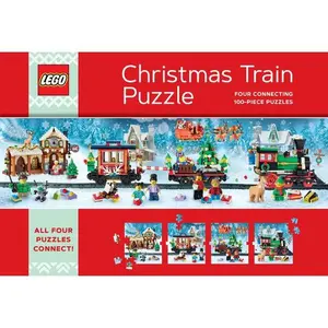 Lego Christmas Train Puzzle: Four Connecting 100-Piece Puzzles -- Lego, Jigsaw