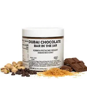 Freeze Munch Dubai Chocolate Jar - 16 OZ Crunchy Creamy Pistachio Kunafa Chocolate Treat, Luxurious Arabian Indulgence Spread