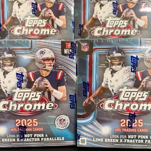 Topps 2025 NFL Trading Cards - Hot Pink & Lime Green X-Fractor Parallels - Official NFL Merchandise