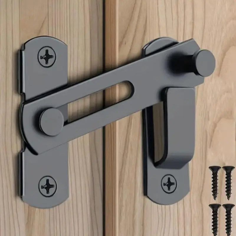 180° Barn Door Lock – Heavy Duty Flip Sliding Latch for Barn, Stainless Steel Barn Door Lock, Security Accessories, Door Latch for Inside, Hardware