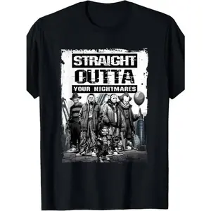[100%25 Cotton] Straight Outta Nightmares" Men'S Vintage Horror Halloween T-Shirt - 100%25 Cotton T-Shirt For Men And Women