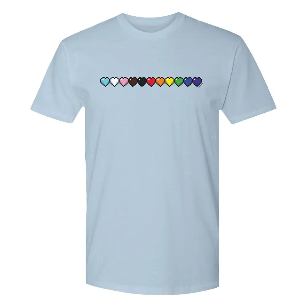Minecraft Rainbow Life Bar Adult Short Sleeve T-Shirt