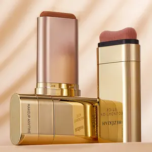 Dual-Ended Foundation Concealer Stick, Dual-ended with Built-in Brush, Makeup Anytime,Moisturizing & Lightweight