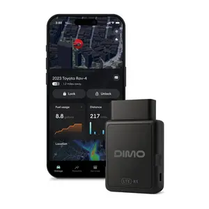 DIMO GPS Vehicle Tracker with Real-Time Location | OBD2 Wireless Scanner, AI-Powered Diagnostic Tool for Check Engine Light & 9000+ Error Codes | Track Driving Habits, Battery & Fuel Usage