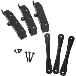 Heavy Duty Stainless Steel Louvers Hardware Kit - Black E-Coated Outdoor Shutter System for Pergolas & Privacy Screens Complete DIY Set (22 Brackets + 10 Actuators + Screws)