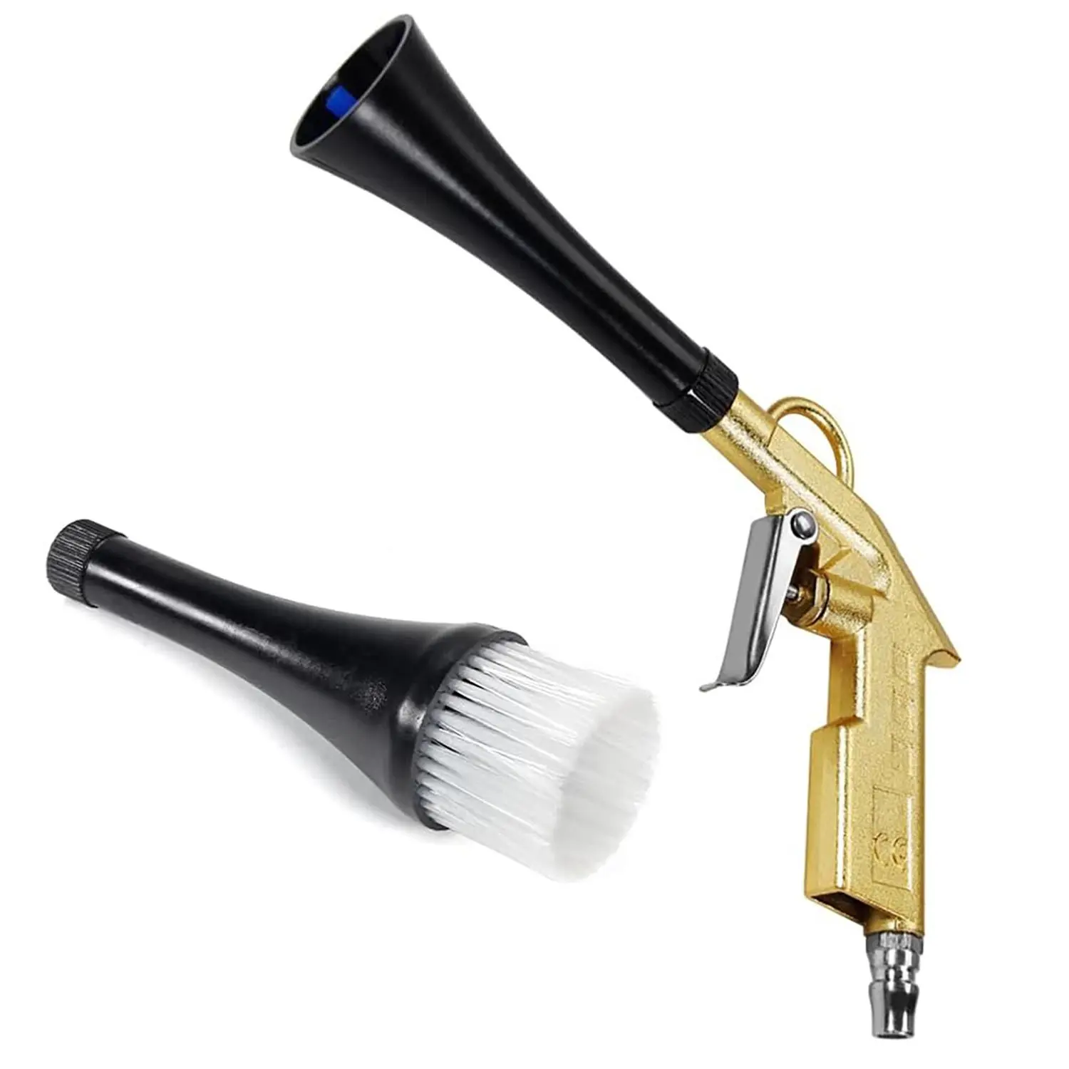 High-pressure Car Detailing Upholstery Cleaning Tool, Car Dust Cleaner Duster, Air Compressor Attachment, Air Blow Dust Removal Tool, Brush for Car Interior