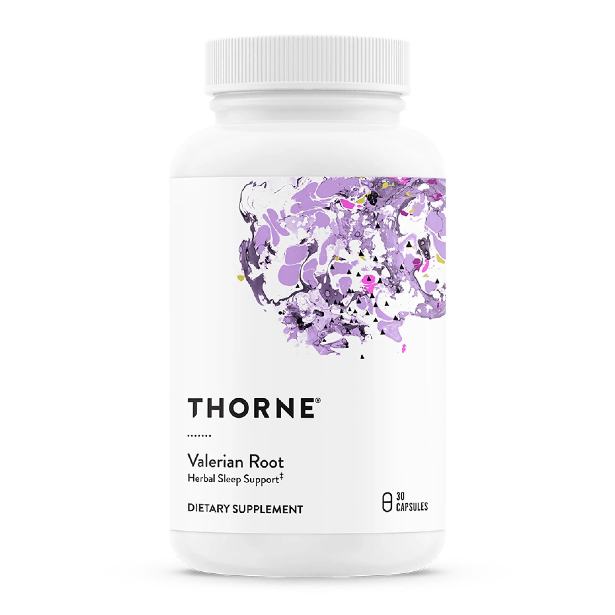 THORNE - Valerian Root - Natural Sleep Supplement - Supports Sleep Quality & Helps You Fall Asleep Faster* - Melatonin-Free - Third-Party Certified - Gluten, Dairy & Soy-Free - 30 Capsules