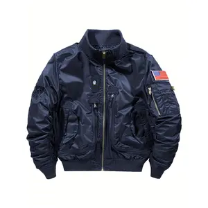 [Casual Stand Collar Bomber Jacket] Men's Casual Stand Collar Bomber Jacket, Chic Tactical Jacket