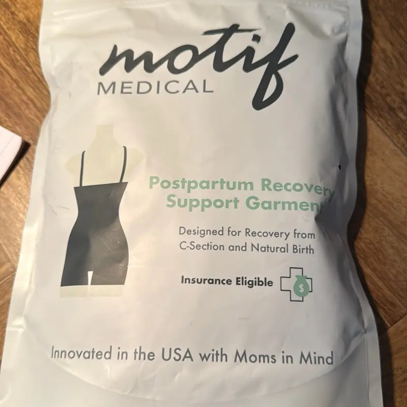 Motif Medical High-Waisted Solid Postpartum Support Garment for New Mothers, Innovated Design for C-Section & Natural Birth Recovery, C-Section Recovery, Girdle, Insurance Eligible, Maternity, Recovery Aid
