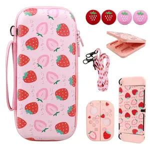 Pink Portable EVA Storage Bag For Nintendo Switch / Oled Console Case Pouch for NS Switch Oled Controller Bag Game Accessories