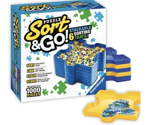 Ravensburger - Sort and Go - Jigsaw Puzzle Accessory - Sturdy Stacking Trays for Sorting Pieces - Premium Quality - Ideal Gift for Enthusiasts - Black - Can Hold Up to 1000 Pieces Surprise Mystery Kit Dice