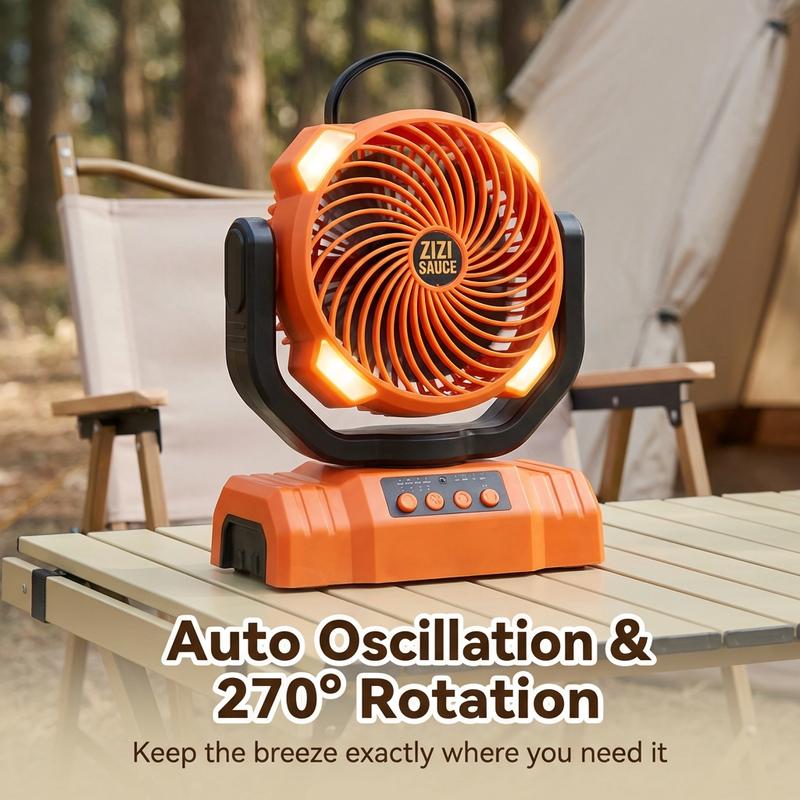 Portable Rechargeable Fan - 8.7-Inch Camping Fan for Outdoort, 10000mAh(58Hrs) Battery Operated Fan for Camping, Auto Oscillation Timing Fans with Remote/Light, ,Outdoor Rechargeable Fan,Operated Camping Battery Powered Fan with Hook&Bright LED Light Portable Rechargeable Fan - 8.7-Inch Camping Fan for Outdoort, 10000mAh(58Hrs) Battery Operated Fan for Camping, Auto Oscillation Timing Fans with Remote/Light, ,Outdoor Rechargeable Fan,Operated Camping Battery Powered Fan with Hook&Bright LED Light