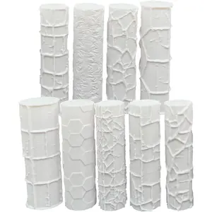 Texture Roller Set for D&D, wargaming, battle mats, tabletop gaming, Dungeons & Dragons, medium size, white