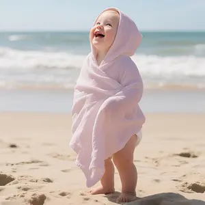 1PC Hooded Baby Towel, Ultra Soft Absorbent Baby Bath Towel with Hood for Newborn, Toddler, Infant, Perfect for Beach, Bath, Swimming, Baby Shower Gift