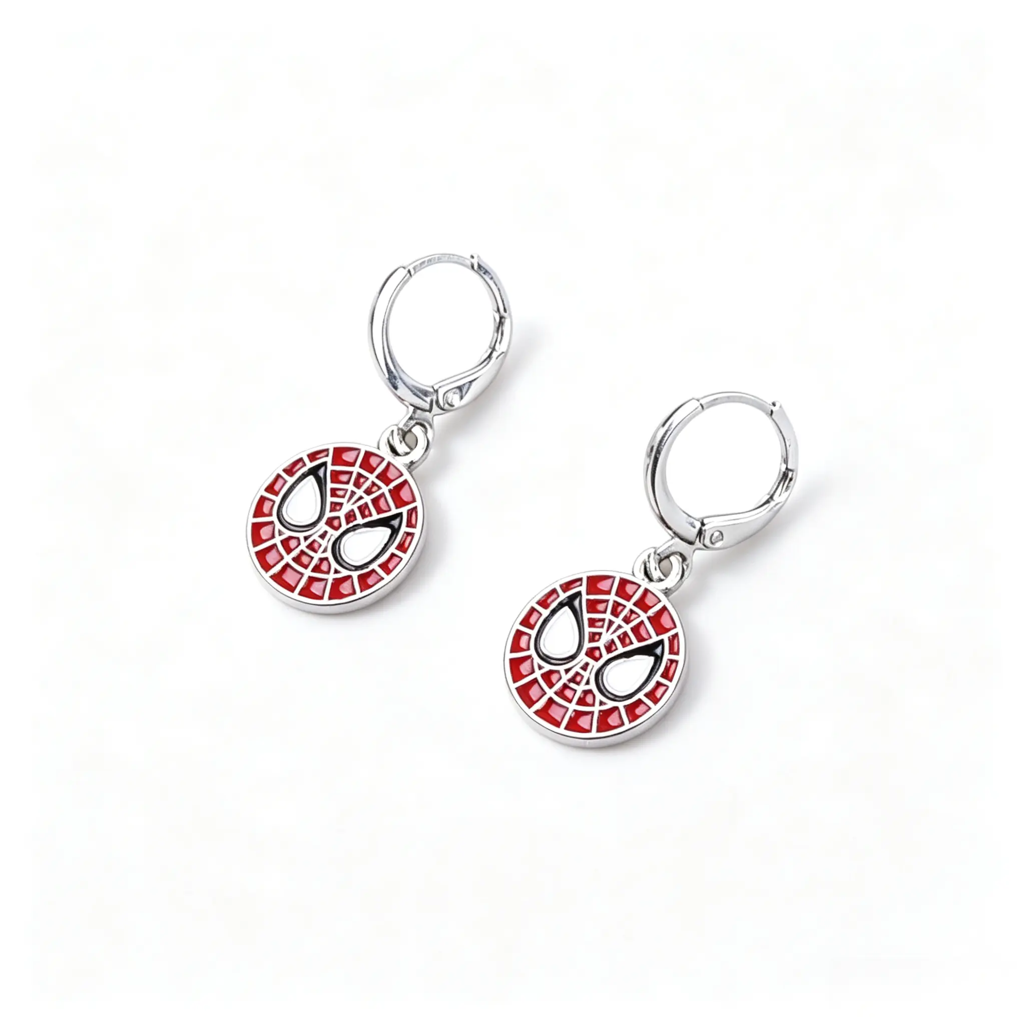 Marvel Spider-Man Dangle Stud Earrings, Superhero Themed Fashion Cosplay Jewelry Accessories for Teens, Women Fans' Daily & Party Wear