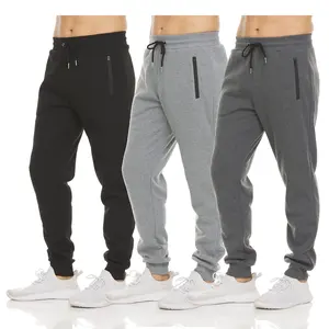 Menswear Full Length Tracksuit Slim Casual Athletic Sweatpants Zipper Tie Feet Solid Color Small Foot Pants Running Pants Joggers Athleisure Clothes