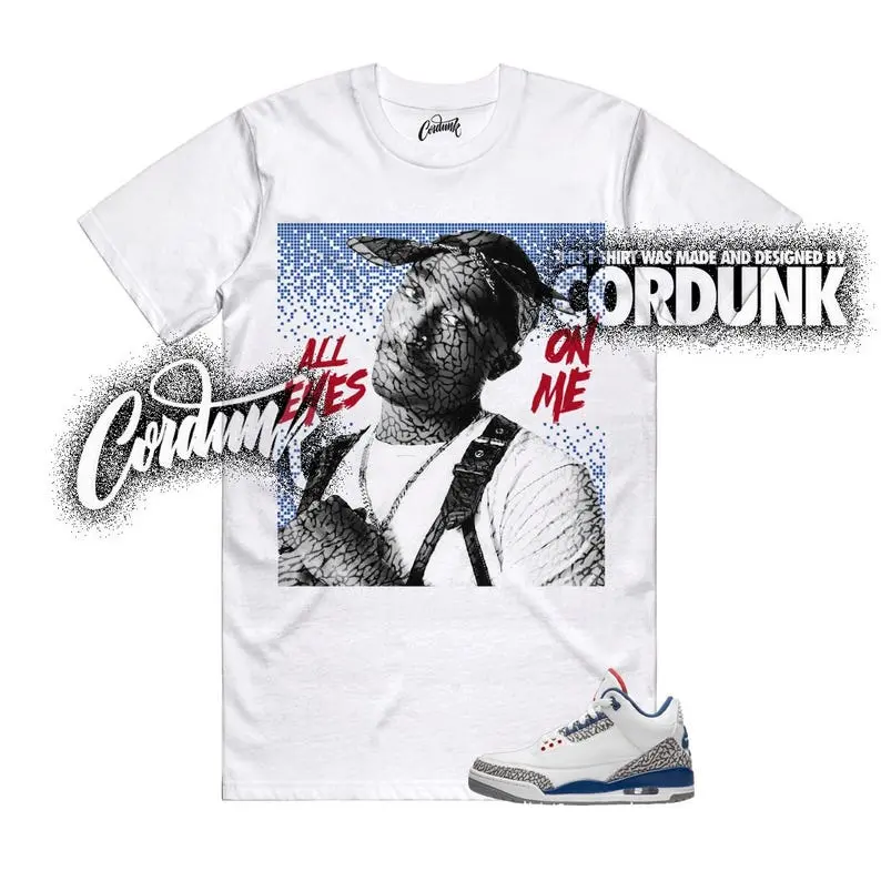 3s True Blue Cement Matching T Shirt, 2PAC Graphic Shirt, 90s Hip Hop Tee, Gift For Women and Man, Unisex T-Shirt, Sneaker Head Gift
