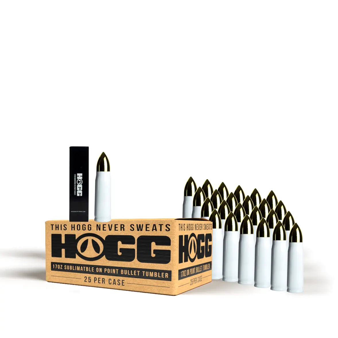 17oz Sublimatable "On Point" Bullet Tumbler Case (25 Units)