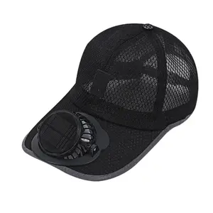 Solar-Powered Outdoor Cooling Fan Hat - Sun Protection Hat with Solar Fan - Dual-Power Rechargeable Fan - Summer Essential Cap, Gift Idea, Travel Outdoor Activities