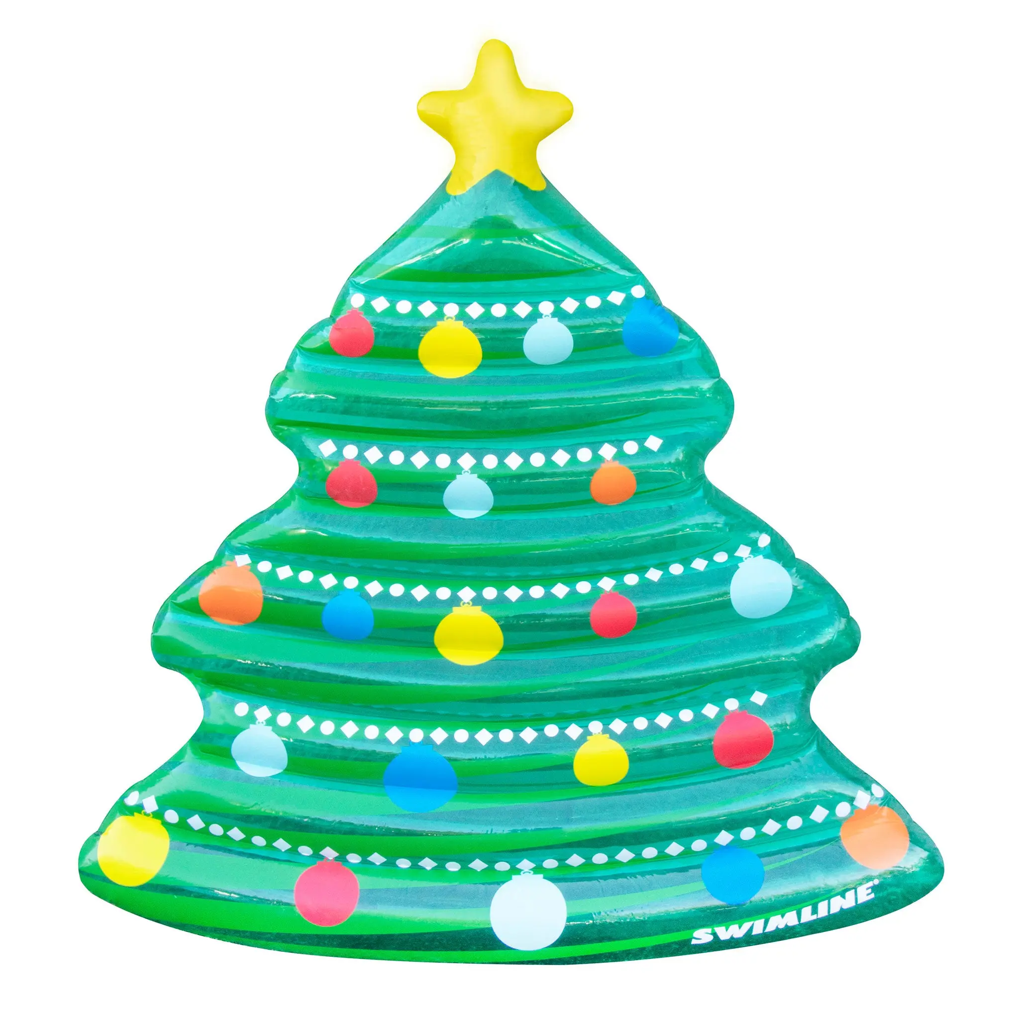Christmas Tree Pool Float Mattress | 69" x 65" | Fits 2