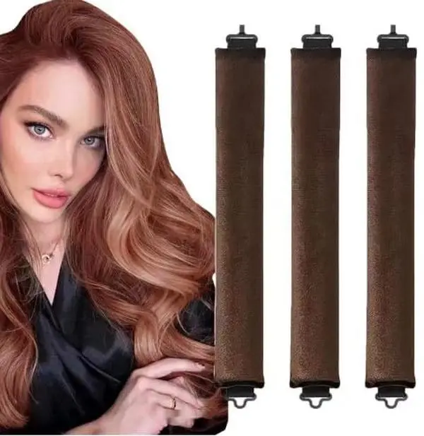 Heatless Hair Curler Headband Set - Satin No Heat Curling Rods for Sleeping, Soft Flexi Rollers for Lazy Curls & Waves, Gentle Styling Tools for Overnight Hairstyles