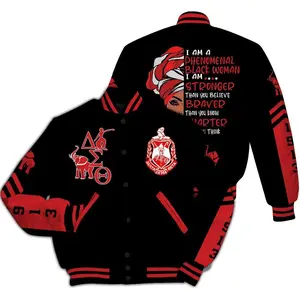 Delta Sigma Theta Phenomenal Delta Girl Varsity, 1913 Crimson Cream Letterman, DST Greek Life Member Gear, Unique Crossing Gift, Red Sorority Apparel