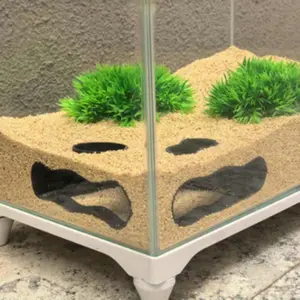 Aquarium Xiaomi Fish Tank Bottom Sand Tunnel, Cave Hideaway House Corner Tunnel, Aquarium Accessories for Fish Habitat, Aquatic Plants