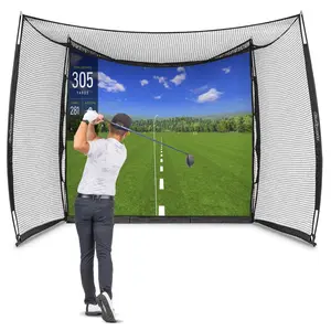 GoSports Range Cage 10 ft x 8 ft Golf Practice Hitting Net with Simulator Impact Screen GoSports Range Cage 10 ft x 8 ft Golf Practice Hitting Net with Simulator Impact Screen
