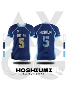 Bandai Kamomedai volleyball team jersey Hoshiumi No.5 cosplay costume anime cosplay volleyball jersey T-shirt, Gym Sportswear, summer quick drying comfortable stretch large