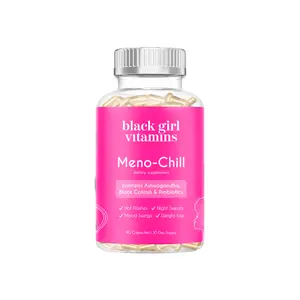 Black Girl Vitamins Meno-Chill - Healthcare Vitamin for Fitness & Diet - Contains Ashwagandha Black Cohosh Probiotics - 90 Capsules 30 Day Supply