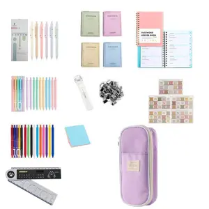 Bible Study Supplies, 1 Set Bible Study Journal Kit, Including Notebook, Pen Case & Stationery, School Supplies for Students, Office Supplies
