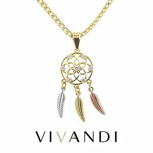 Vivandi Dreamcatcher Necklace (3-Tone Feathers) Vivandi Dreamcatcher Necklace (3-Tone Feathers)