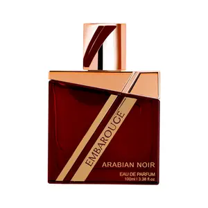 Embarouge Arabian Noir Men’s Eau de Parfum 100ml | Pear • Bergamot • Cedar • Jasmine • Vanilla Amber | Long-Lasting Oriental Woody Scent | Gift for Men | 3.4 fl. oz.