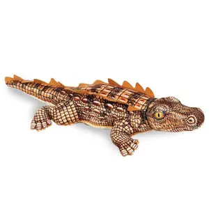 Real Planet™ Brown Crocodile Realistic Plush Stuffed Animal