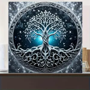 Tree Of Life Pattern DIY Diamond Arts Colorful Painting Kit without Frame, DIY 5D Diamond Arts Colorful Painting Kit, Wall Art Decor for Home, Diamond Painting Kits