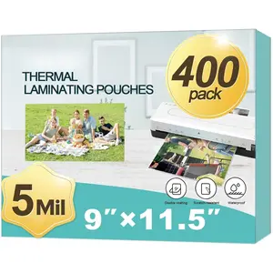 Laminating Sheets,  400 Pack Thermal Laminator Pouches Holds 8.5 x 11 Inch, 5 Mil Clear Laminator Paper 9 x 11.5 Inch, Letter Size