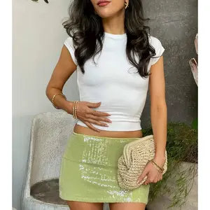 Baby Got Back Basic Crew Neck Crop Tee