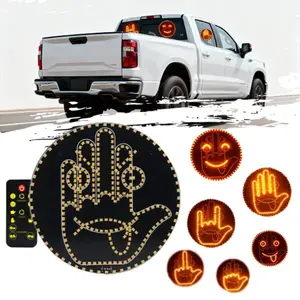 Car Finger Light with Remote Control, Fun LED Gesture Lamp, Wireless Gesture Control, Truck/suv Rear Window Decor, Car Gift, Funny