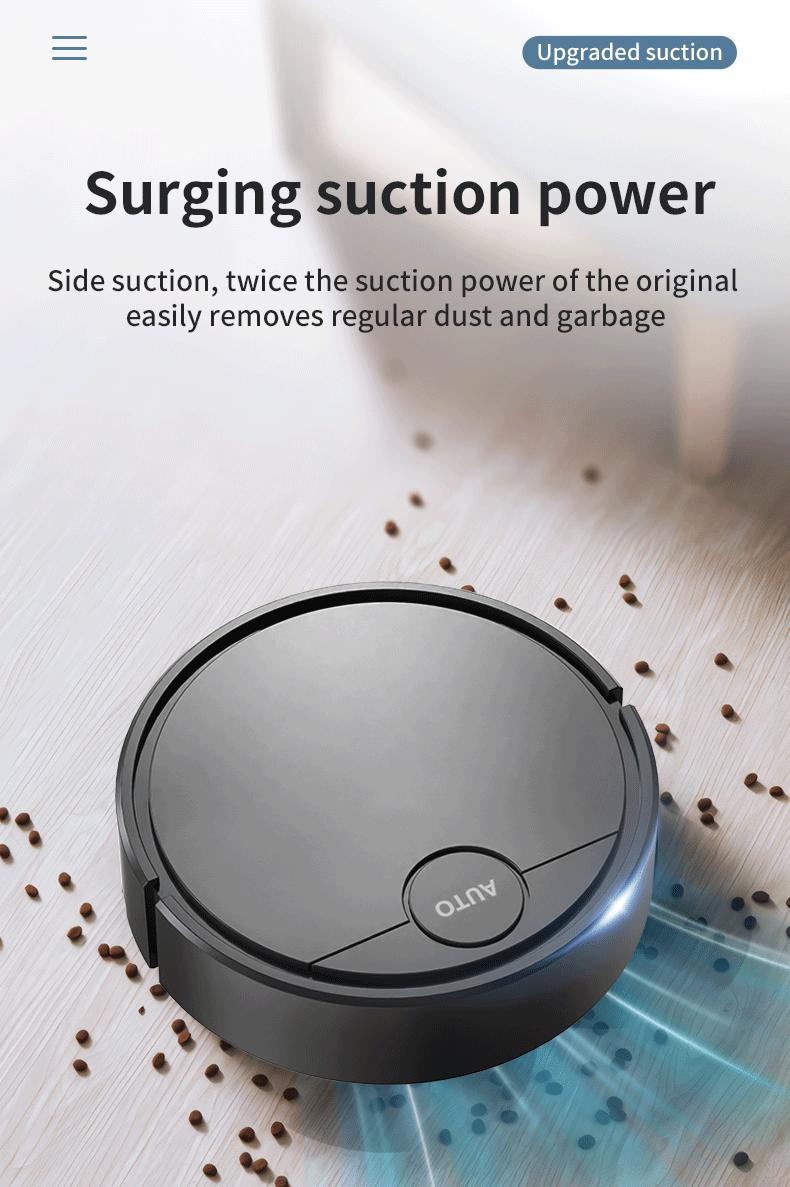 Robot Vacuum Cleaner Sweeping & Wet Mopping Floor Adsorbs Dust Desktop for Carpet, Pet Hair, Hard Floors, Home Cleaning