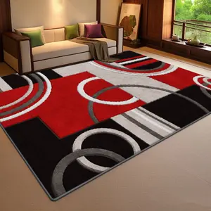 Velvet soft and comfortable patterned printed carpet, Abstract Area Rugs, suitable for multiple scenarios, available in various sizes, soft and non-shedding