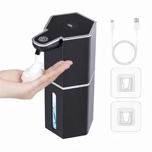 Must Have Touchless Soap Dispenser Automatic Foaming Liquid Soap Dispenser USB Rechargeable With Adjustable Levels IPX5 Waterproof Wall Mounted Design For Bathroom Kitchen Sink Home Essentials  electric water free touch Foam