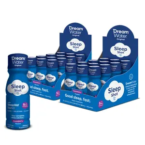Dream Water Original Sleep Shot | Fast-Acting Melatonin Sleep Aid for Adults | 5mg Melatonin, GABA & 5-HTP Sleep Support | Helps You Fall Asleep Faster, Supports Restful Sleep & Bedtime Relaxation | Snoozeberry Flavor | 24 Pack