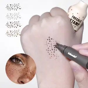 Waterproof Freckle Stamp Pen, 5-Point Natural Fake Freckles Makeup Pen, Quick-Dry & Smudge-Proof Long-Wear, Skin-Friendly Formula, Easy to Create Realistic Freckle Look, 4 Vibrant Shades for All Skin Tones, Cosmetic