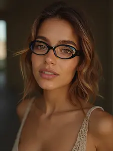 Women's Fashion Glasses Y2K Style Oval Frame Decorative Arms Daily Wear Office Reading Suitable All Face Shapes