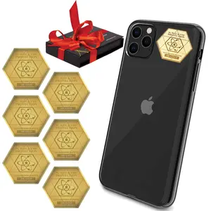 Advanced EMF & 5G Protection Gold Stickers Universal for Phones & Devices Card Ceramic