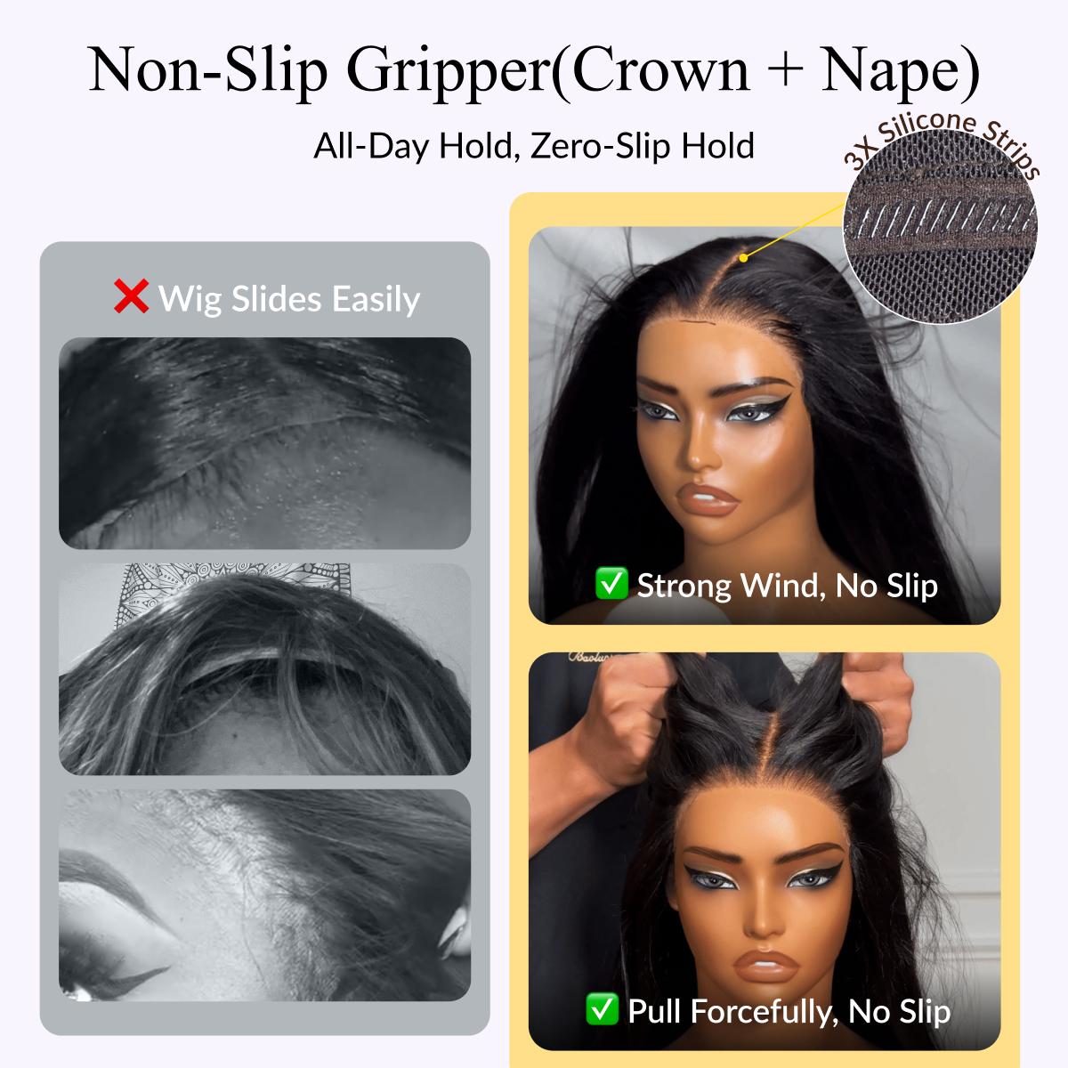 Sunber Brown With Blonde Piano Highlights 7X5 Short Bob Wig with Dark Root Straight Shoulder length Glueless Human Hair Wigs