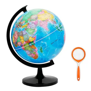 WOWESOTICA World Globe for Kids & Adults, 12 Inch Educational Tools with Stand, DIY Assembly Desk Decor Geography Learning Globe for Home Office Classroom Decor.