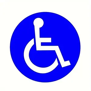 Wheelchair for the disabled Disability identification sticker Circular Car sticker