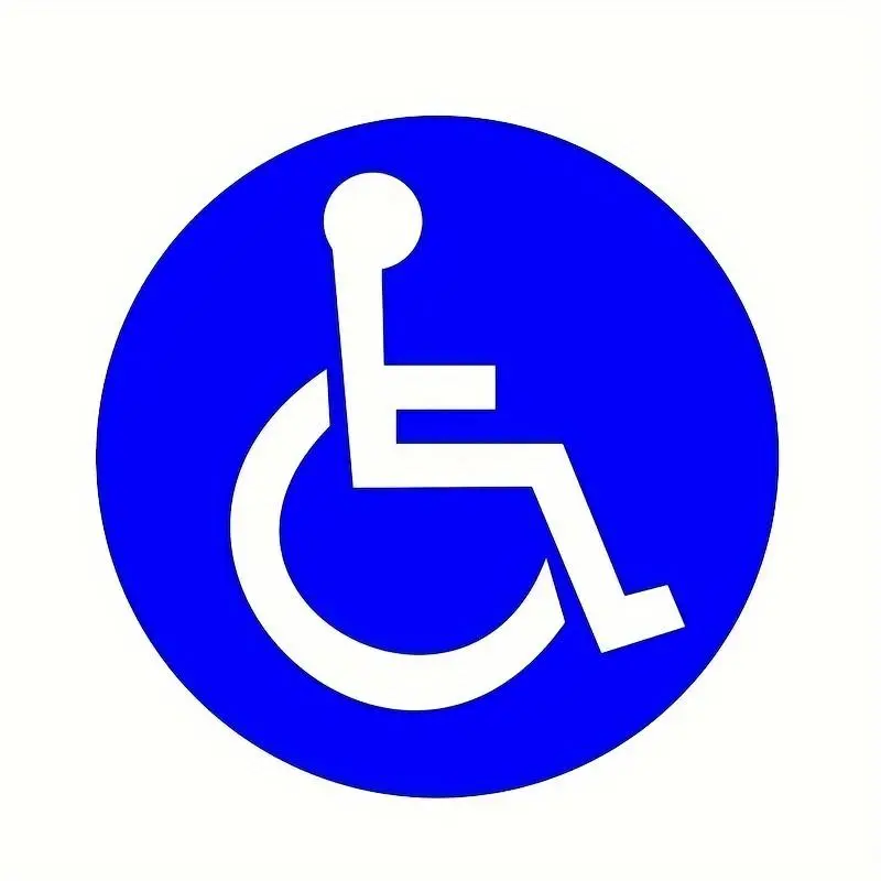 Wheelchair for the disabled Disability identification sticker Circular Car sticker Decal for Cars Bumper Sticker Car Decals