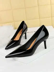 Women's Elegant Solid Color Pointed Toe High Heel Shoes, Fashionable Slip on Shoes for Party, Daily Clothing Decor for Women & Girls, Elegant Heeled Shoes
